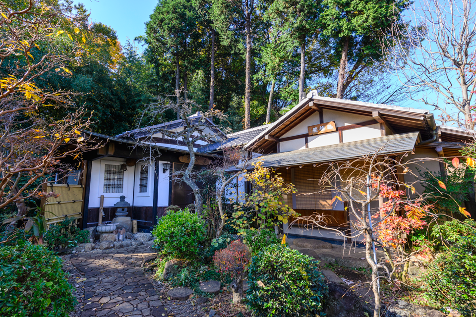 純和風の庭と日本家屋